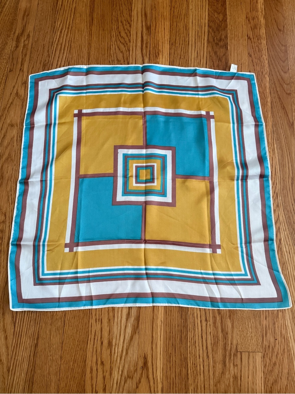 Vintage Italy geometric pattern artsy scarf